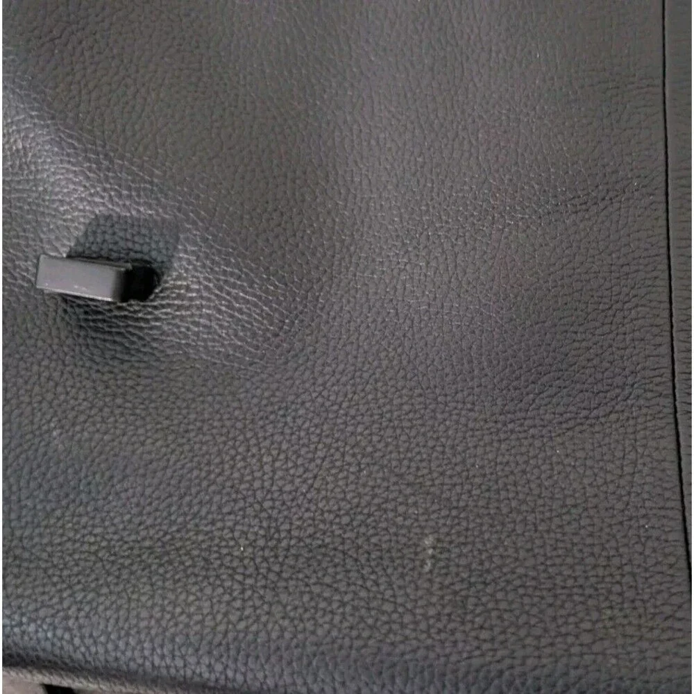 Lloyd Messenger Bag Black Pebbled Leather Turn Locks Briefcase